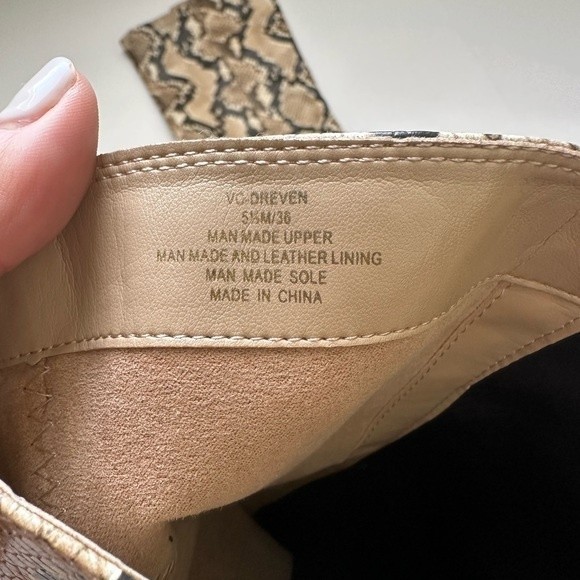 NWOB Vince Camuto Dreven over the knee snakeskin boots tall square toe boots - Picture 10 of 11